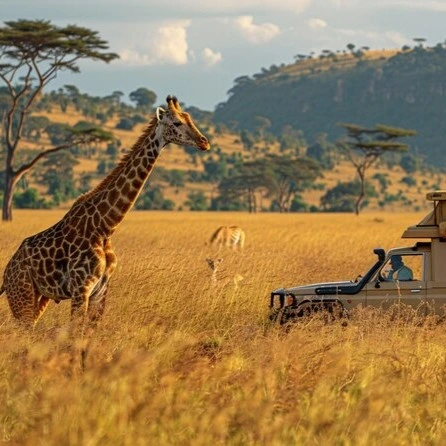 Game drive in Serengeti National Park, Tanzania - luxury safari experience