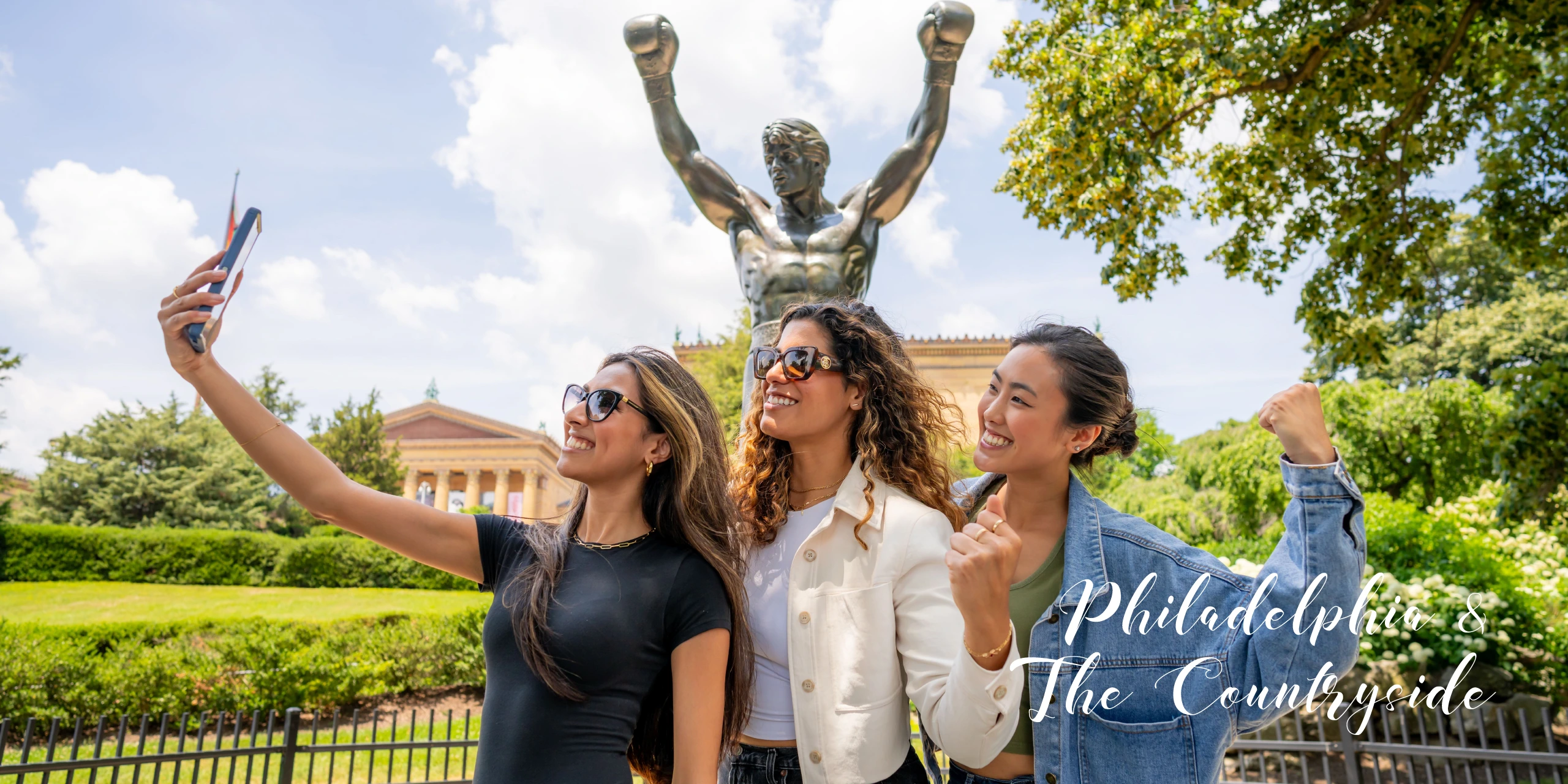 Women at Rocky Statue